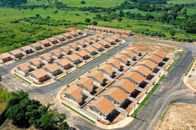 Vista panorâmica de conjunto habitacional