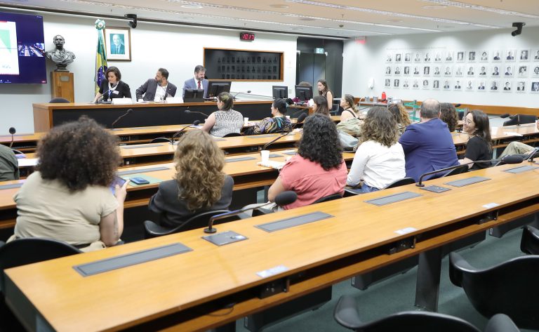 Audiência Pública - Alimentos e produtos disponibilizados nas cestas básicas no escopo da Reforma Tributária. Coordenadora-Geral - Promoção da Alimentação Saudável do Ministério do Desenvolvimento Social e Combate à Fome (MDS), Gisele Bortolini e Dep. Pastor Henrique Vieira (PSOL - RJ)