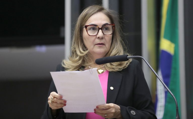 Deputada Professora Goreth fala ao microfone