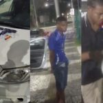 três homens são preso após motorista de aplicativo frustrar tentativa de assalto na Av. Dorival Caymmi; veja o vídeo