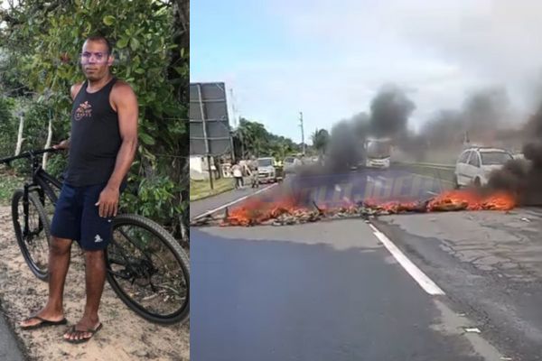moradores de Itacimirim bloqueiam Estrada do Coco em protesto por morte de ciclista atropelado