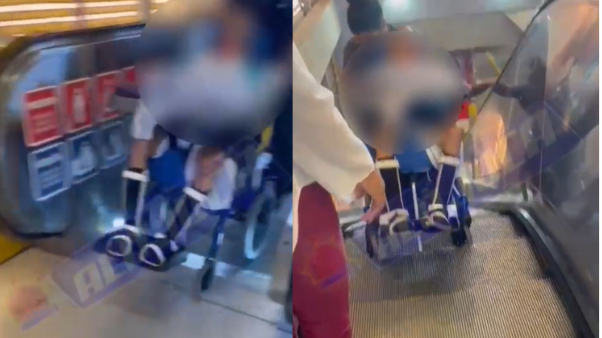 cadeirante é obrigado a usar escadas rolantes por falta de elevadores na Estação Águas Claras