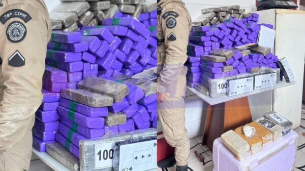 mais de 200 kg de drogas são capturados pela PM em Vitória da Conquista