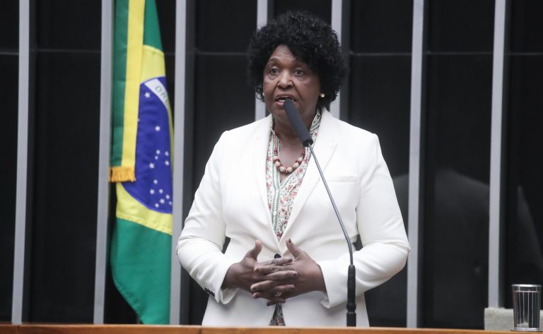 Deputada Benedita da Silva (PT-RJ) fala no Plenário da Câmara dos Deputados