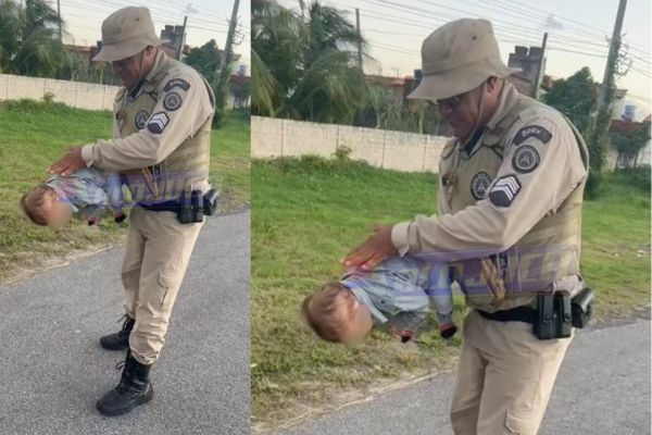 policial militar rodoviário salva bebê de 6 meses engasgado em Vera Cruz