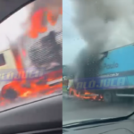 caminhão pega fogo na BR-324, em Simões Filho; veja vídeo