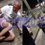 mototaxista capota ao tentar desviar no Retiro, nesta segunda-feira (28)
