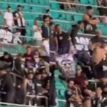 Torcedores do Ceará arremessam pedaços de cadeiras na torcida do Bahia na Fonte Nova