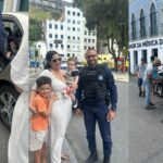 Bebê é resgatado após ficar trancado em carro no Comércio, em Salvador