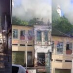 incêndio atinge casarão antigo na Baixa dos Sapateiros; Corpo de Bombeiros foi acionado