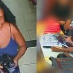 mulher é flagrada por câmeras de segurança furtando celular em loja de Plataforma