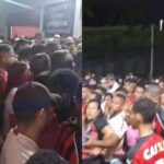 torcida do Vitória enfrenta sufoco para entrar no estádio neste domingo (31)