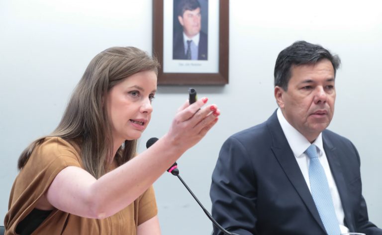 Audiência Pública - Dilemas da segurança pública nos entes federativos. Diretora do Fundo Nacional de Segurança Pública do Ministério da Justiça e Segurança Pública - FNSP, Camila Pintarelli. Dep. Mendonça Filho (UNIÃO-PE)