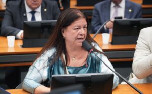 Deputada Laura Carneiro (PSD-RJ) fala em comissão da Câmara dos Deputados