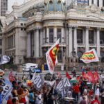 Manifestação no Rio lembra 8 de janeiro e rejeita anistia a golpistas